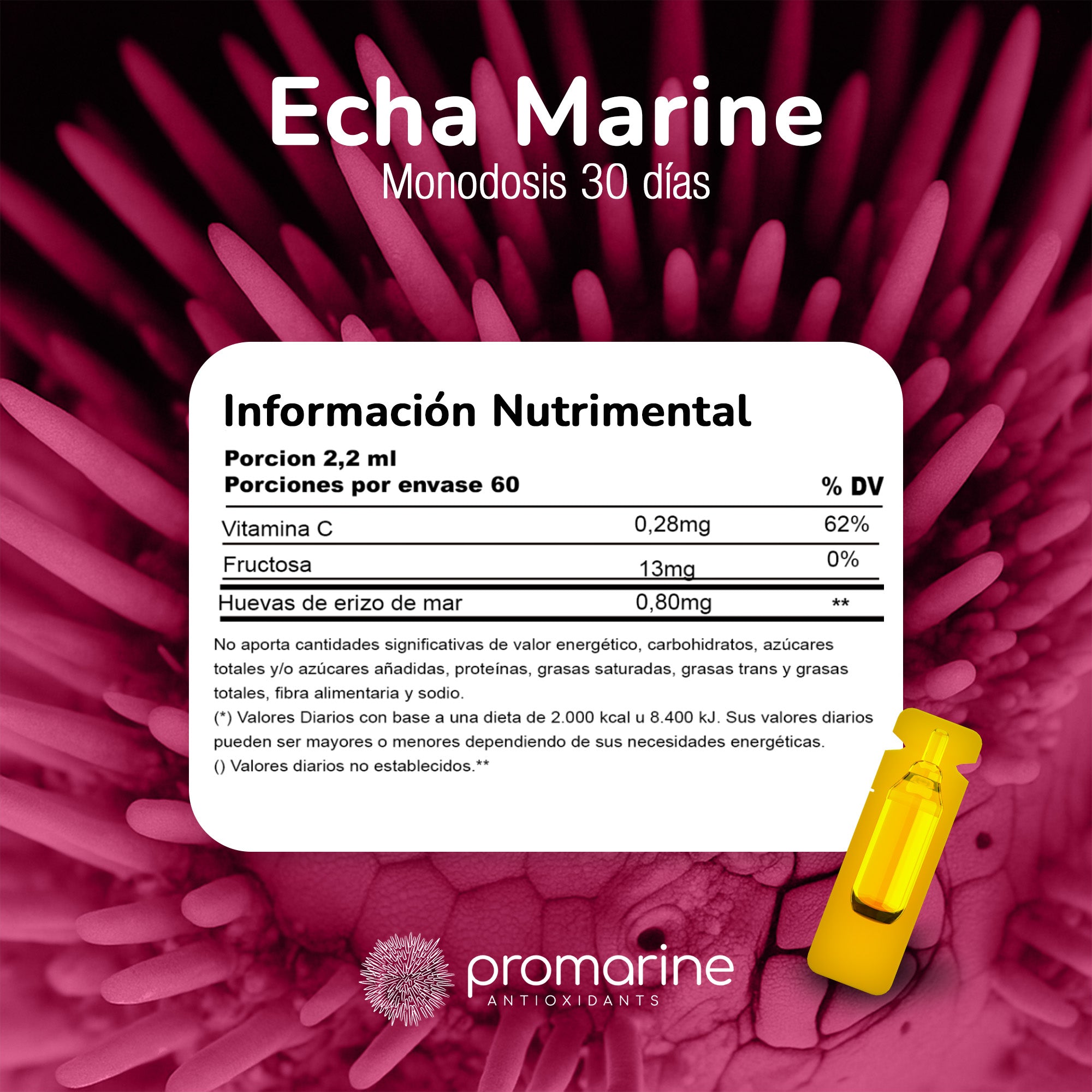 ECHA MARINE® | Defensa celular avanzada para infecciones virales, síntomas complejos y persistentes. Producto comprobado con Prueba Médica.